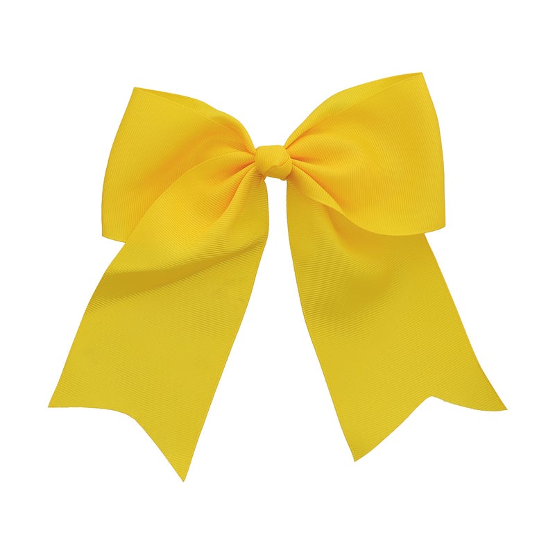Motique Accessories Yellow Jumbo Bow Clip with Tails - Image 1